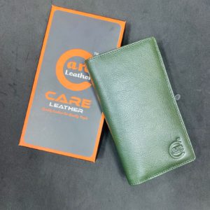 Green Magnet Leather Long wallet