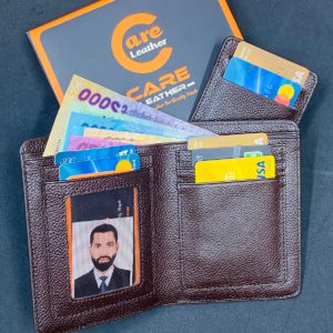 Care Leather Short Wallet SW15C (Chocolate)