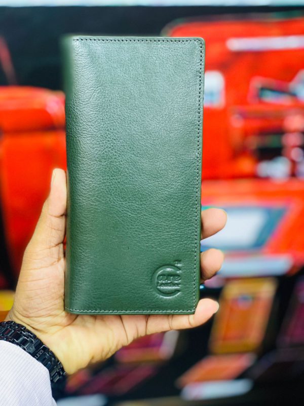Green M2 Magnet Leather Long wallet